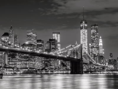 Фотошпалери Чорно-білий міст у Нью-Йорку