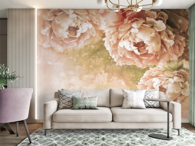 Фотообои Рисунок пионы