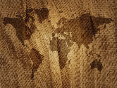Фотошпалери Карта світу, вінтаж