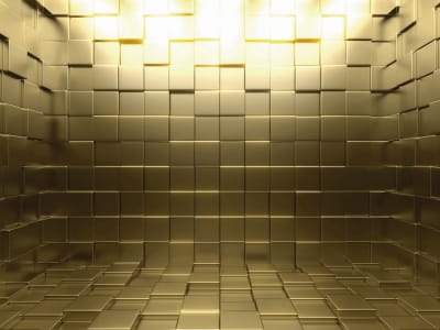 Фотообои Золотые стены 3Д