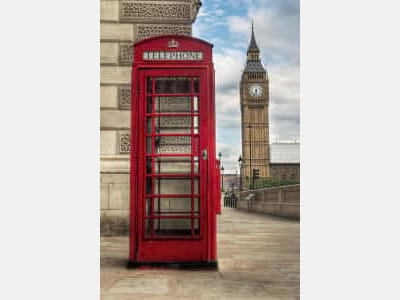Фотообои Красная будка в Лондоне