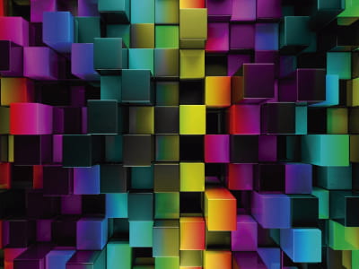 Фотообои Яркие кубы 3Д