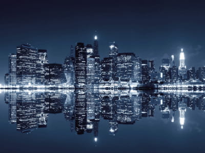 Фотообои Отражение ночного города