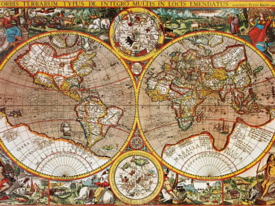 Фотообои Древняя географическая карта