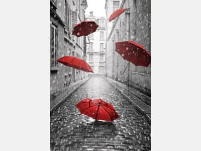 Фотошпалери Червоні парасолі