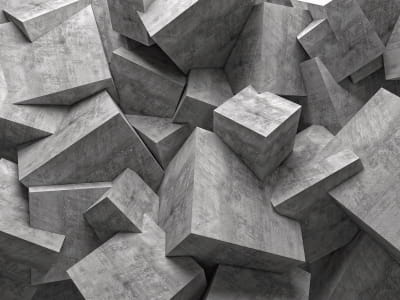 Фотообои Абстрактные бетонные кубы