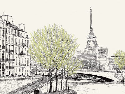 Фотообои Париж в зарисовках