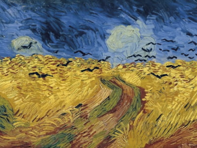 Фотообои Пшеничное поле с воронами