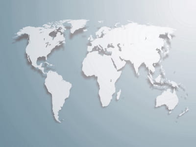 Фотообои Большая карта мира 3Д