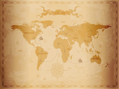 Фотообои Старая карта Земли