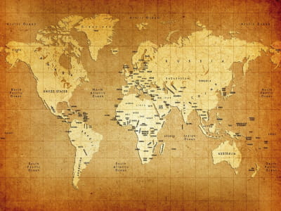 Фотообои Древняя карта Земли