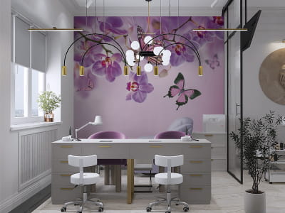 Фотошпалери Орхідеї і метелики