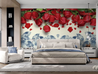 Фотообои Розы и бриллианты