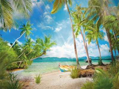 Фотошпалери Тропічний пляж малюнок