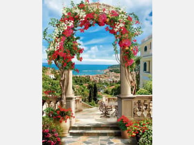 Фотообои Изящная арка в цветах