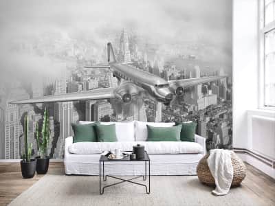 Фотообои Пассажирский самолёт ( код: 2136 ) Фотообои Пассажирский самолёт