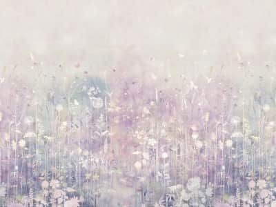 Фотообои Поле цветов акварель