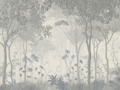 Фотообои Ранок у туманному лісі