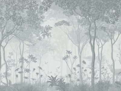 Фотошпалери Туман у сірому лісі