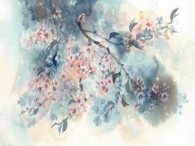 Фотошпалери Цвітіння сакури акварель