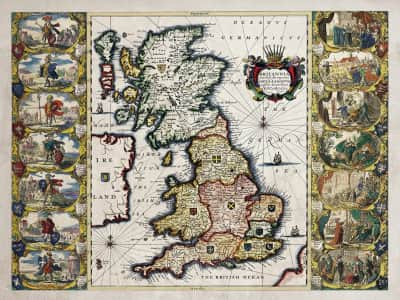 Фотообои Карта Британских островов