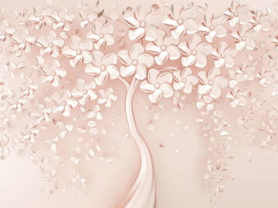 Фотообои Розовое дерево 3Д