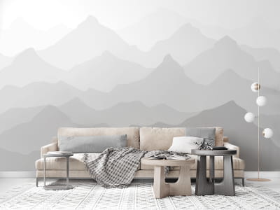 Фотообои Горы нарисованные ( код: 24497 ) Фотообои Горы нарисованные