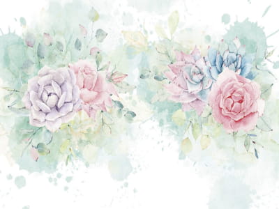 Фотообои Нежные акварельные розы