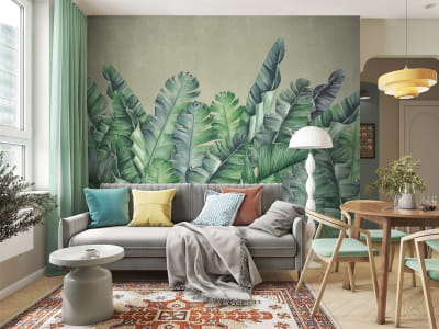 Фотообои Длинные банановые листья