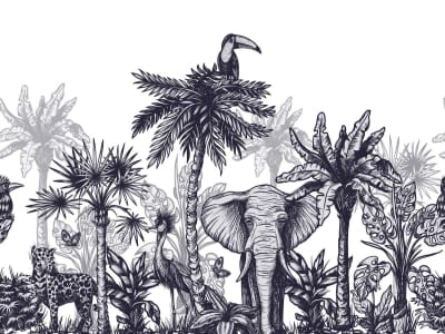 Фотообои Тварини у тропіках малюнок