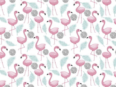Фотообои Стая розовых фламинго