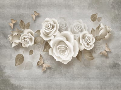 Фотообои Загадочные розы 3Д
