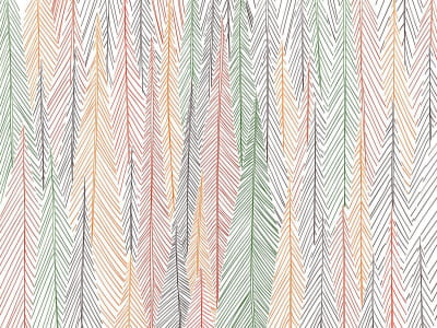 Фотообои Разноцветный еловый лес