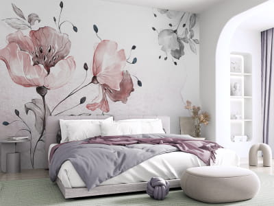 Фотошпалери квіти акварель