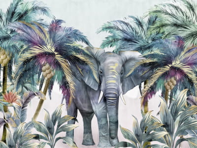 Фотошпалери Слон у тропіках