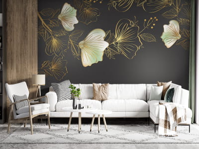 Фотообои Золотое цветение