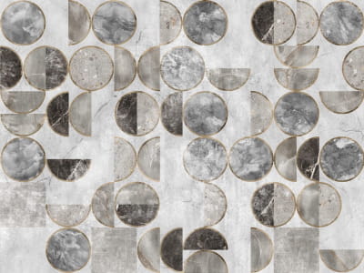 Фотообои Мозаика серый мрамор