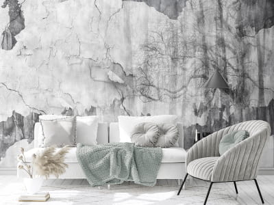 Фотообои Винтажные ветки деревьев ( код: 25516 ) Фотообои Винтажные ветки деревьев