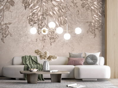 Фотообои Бежевые цветы