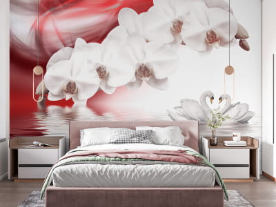 Фотообои Ветка орхидеи 3Д
