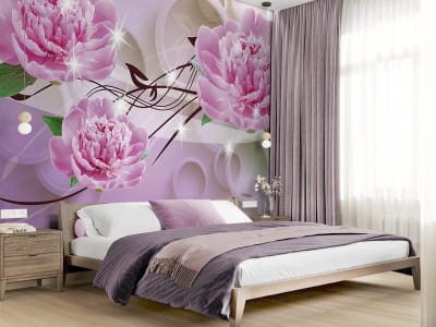 Фотообои Нежные пионы 3Д