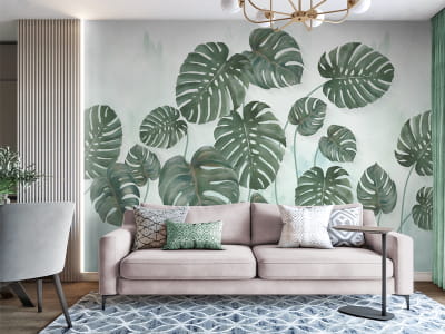 Фотообои Рисунок монстеры