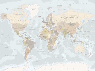 Фотошпалери Карта світу англійською
