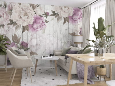 Фотообои Акварельные пионы ( код: 25687 ) Фотообои Акварельные пионы