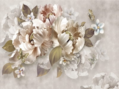 Фотообои Королевские цветы 3Д