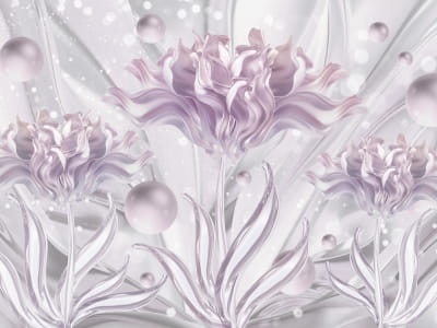 Фотообои Цветение тюльпанов 3Д