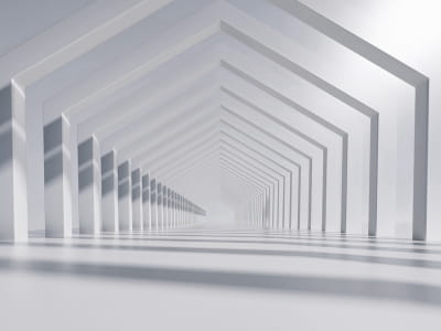 Фотообои Белый тоннель 3Д