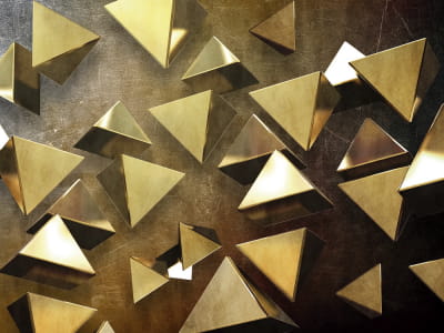 Фотошпалери Золоті піраміди 3Д