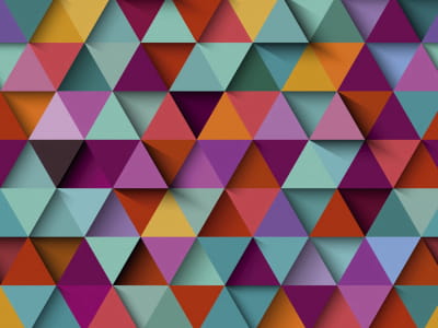 Фотообои Разноцветные треугольники 3Д