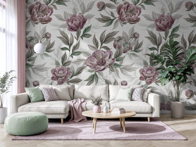 Фотообои Пионы, рисунок